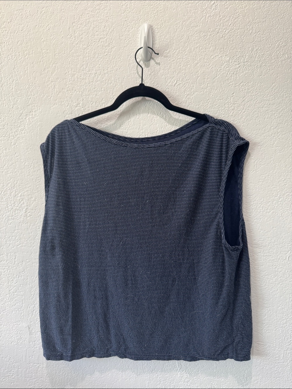 Boys + Arrows Navy and White Striped Muscle Tee